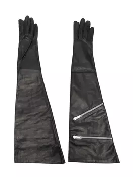 Rick Owens перчатки с застежкой-молнией, черный