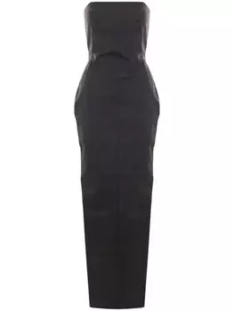 Rick Owens платье без бретелек, черный