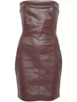 Rick Owens платье-бюстье мини, коричневый