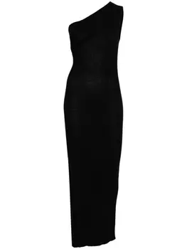 Rick Owens платье макси Athena в рубчик, черный