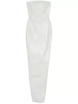 Rick Owens платье макси Bustier Gown, нейтральный цвет