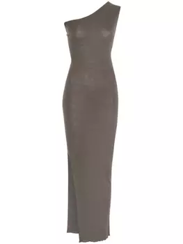 Rick Owens платье макси на одно плечо, серый