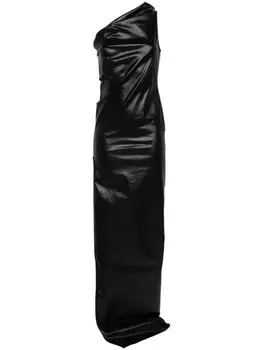 Rick Owens платье макси на одно плечо, черный