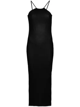 Rick Owens платье миди Scorpio в рубчик, черный