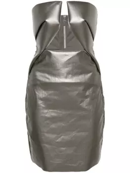 Rick Owens платье мини Prong без бретелей, серый