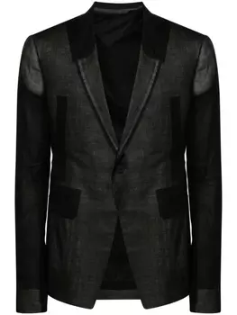 Rick Owens полупрозрачный блейзер 73CMS, черный