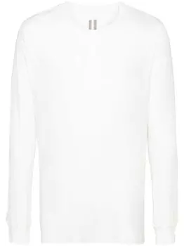 Rick Owens прозрачная футболка с длинными рукавами, белый