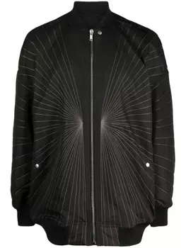 Rick Owens Radiance cotton padded bomber jacket, черный