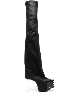 Rick Owens сапоги Flared 120 на платформе, черный