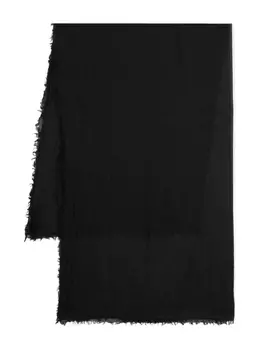 Rick Owens шарф с бахромой, черный