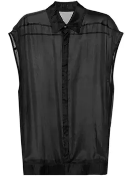 Rick Owens шелковая блузка SL Jumbo, черный