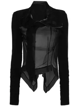 Rick Owens шелковый жакет Naska, черный