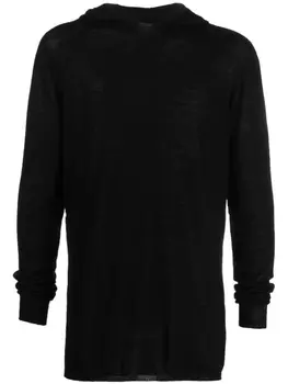 Rick Owens шерстяная толстовка с капюшоном, черный