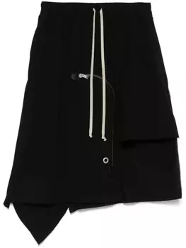 Rick Owens шерстяная юбка мини, черный