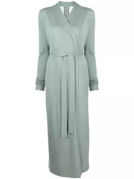 Rick Owens шерстяной кардиган-пальто Bathrobe, зеленый