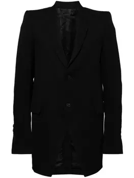 Rick Owens шерстяной однобортный пиджак, черный