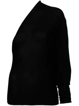 Rick Owens шерстяной топ с одним рукавом, черный