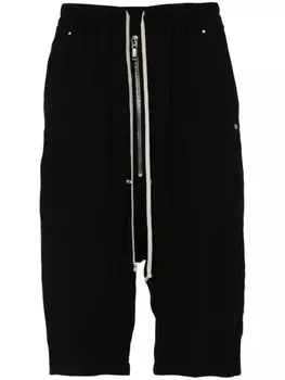 Rick Owens шорты Bela Pods с низким шаговым швом, черный