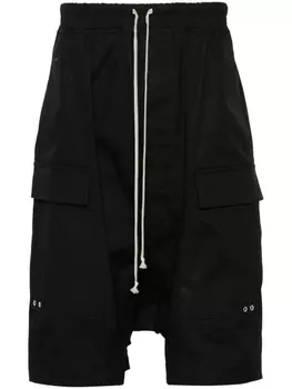 Rick Owens шорты карго с низким шаговым швом, черный