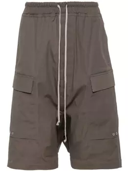 Rick Owens шорты карго с низким шаговым швом, коричневый