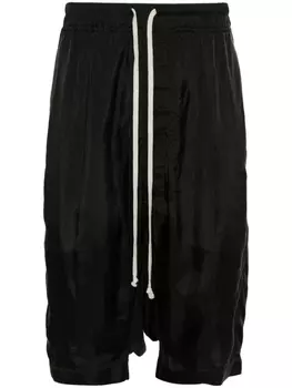 Rick Owens шорты Ricks Pods с низким шаговым швом, черный
