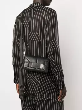 Rick Owens стеганая сумка через плечо Griffin, черный