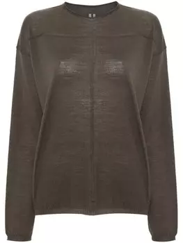 Rick Owens свитер из вирджинской шерсти, серый