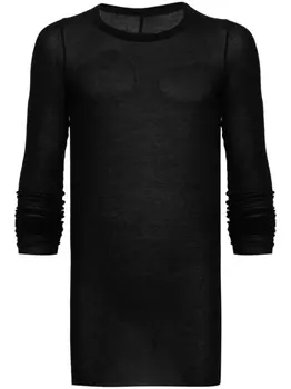 Rick Owens топ Basic в рубчик, черный