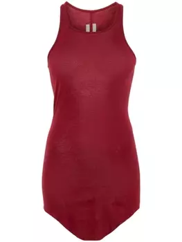 Rick Owens топ без рукавов Basic Rib, красный