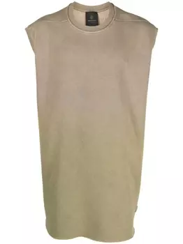 Rick Owens топ из джерси с эффектом омбре, нейтральный цвет