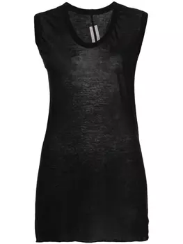 Rick Owens топ из органического хлопка, черный