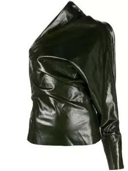 Rick Owens топ Luxor с одним рукавом, зеленый