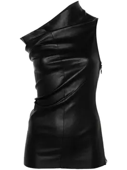 Rick Owens топ на одно плечо, черный