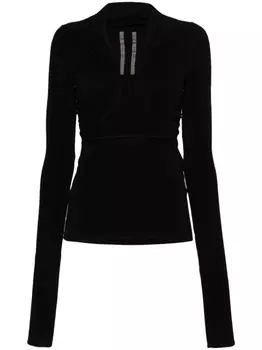 Rick Owens топ Prong с вырезами, черный