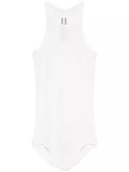 Rick Owens топ в рубчик, белый