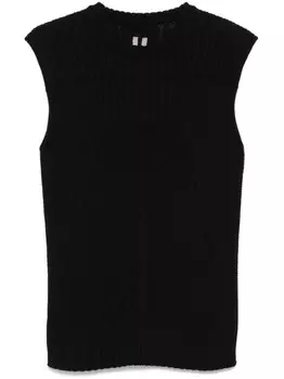 Rick Owens топ в рубчик, черный