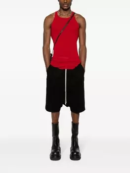 Rick Owens топ в рубчик, красный