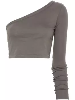 Rick Owens топ Ziggy из органического хлопка, серый