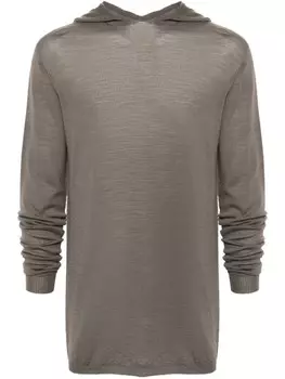 Rick Owens трикотажное худи, серый