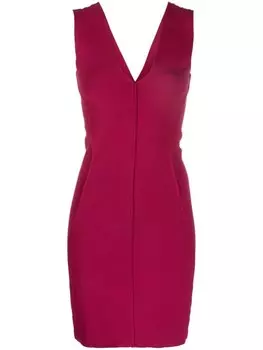 Rick Owens трикотажное платье мини с V-образным вырезом, розовый