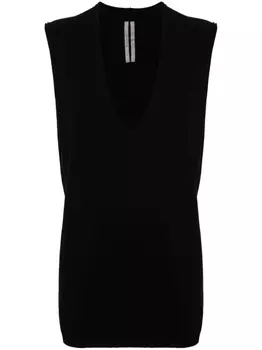 Rick Owens трикотажный топ без рукавов, черный