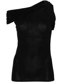 Rick Owens трикотажный топ с драпировкой, черный