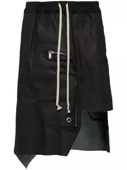 Rick Owens юбка асимметричного кроя, черный