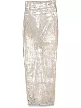 Rick Owens юбка Dirt Pillar, нейтральный