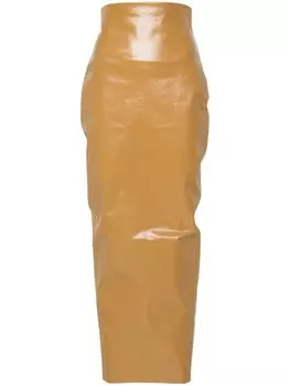 Rick Owens юбка макси Pillar, желтый