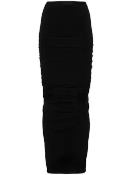 Rick Owens юбка Shrimp асимметричного кроя, черный