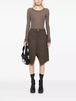 Rick Owens юбка Slivered, коричневый