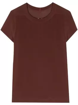 Rick Owens укороченная футболка Level T, коричневый