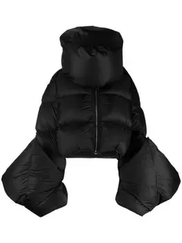 Rick Owens укороченная куртка Babel Mountain Duvet, черный