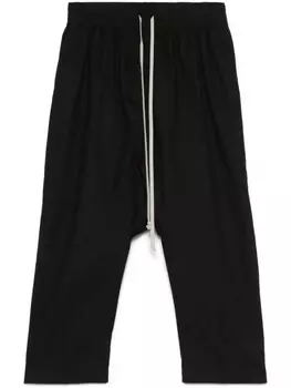 Rick Owens укороченные брюки с кулиской, черный